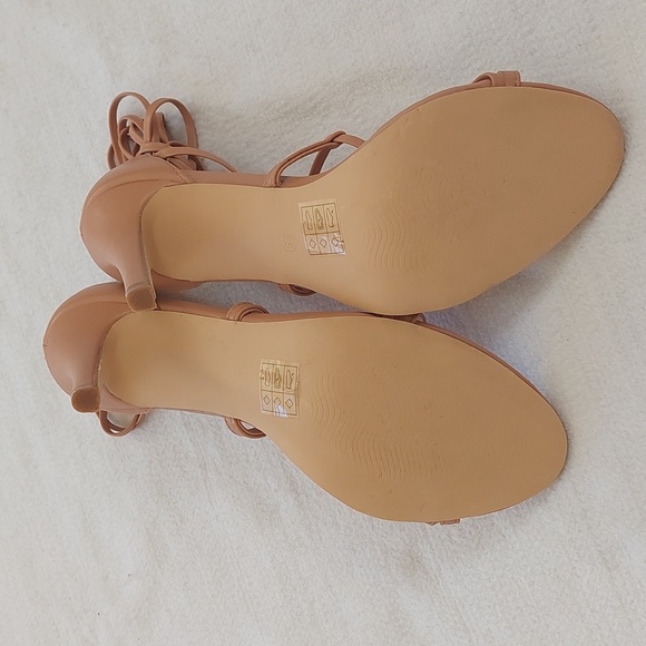 ALLEGRA K strappy straps lace-up stiletto heeled sandals NWOT - Picture 8 of 11